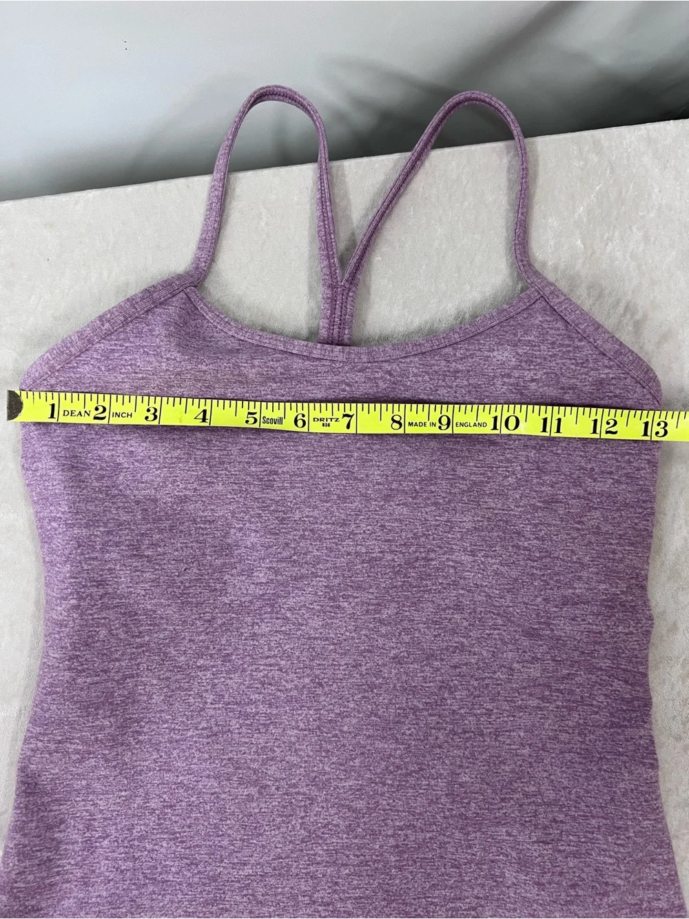 Lululemon Lavender purple Cami tank top 4 athletic built in bra pads missing